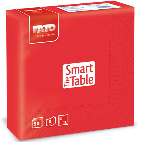 Servetele 33x33 cm 2 straturi, Smart Table, Fato rosu 