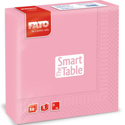 Servetele 33x33 cm 2 straturi, Smart Table, Fato roz 