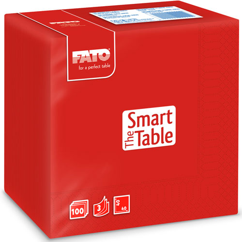 Servetele 40x40 cm 3 straturi, Smart Table, Fato rosu 