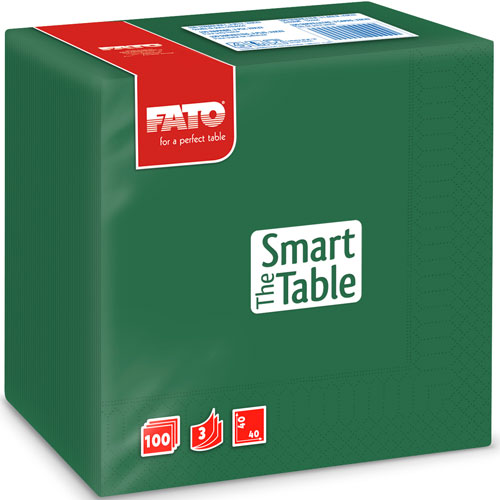 Servetele 40x40 cm 3 straturi, Smart Table, Fato verde-inchis 