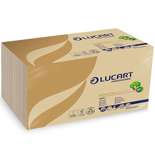 Servetele de masa 30x30 cm, EcoNatural 130 T Maxi, maro, Lucart