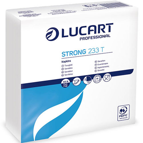Servetele de masa 33x33cm Strong 233 T, alb, Lucart