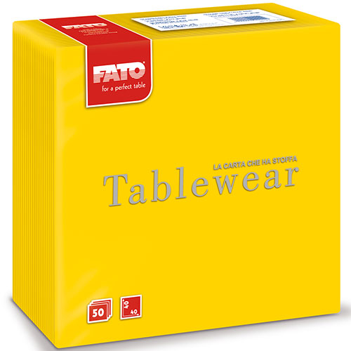 Servetele din airlaid 40x40 cm, Tablewear, Fato galben 