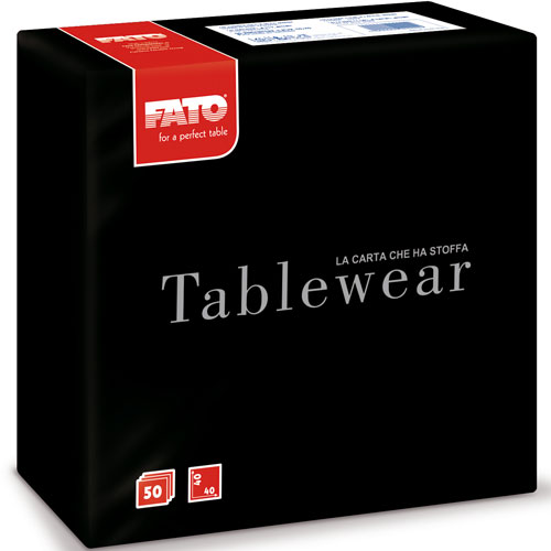 Servetele din airlaid 40x40 cm, Tablewear, Fato negru 