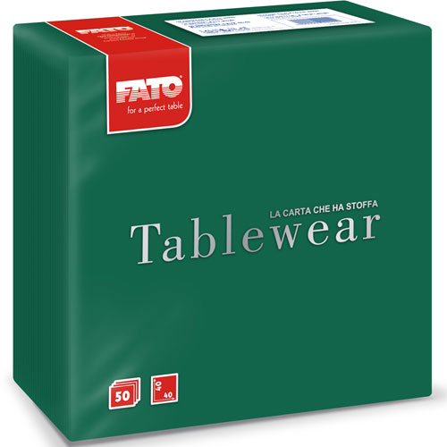 Servetele din airlaid 40x40 cm, Tablewear, Fato verde 