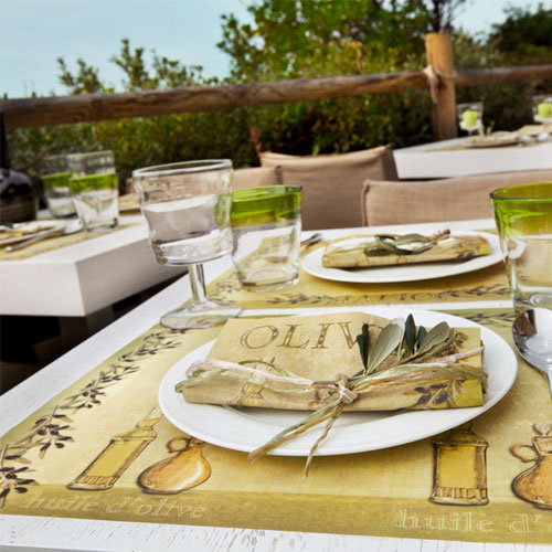 Suport farfurie din hartie 30 x 40 cm, Deluxe Huile d'olive, Fato