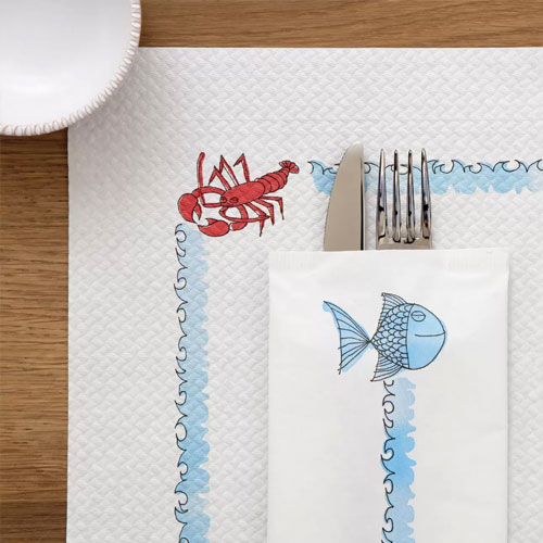 Suport farfurie (placemat) din hartie 30x40 cm, Pesciolini, Fato