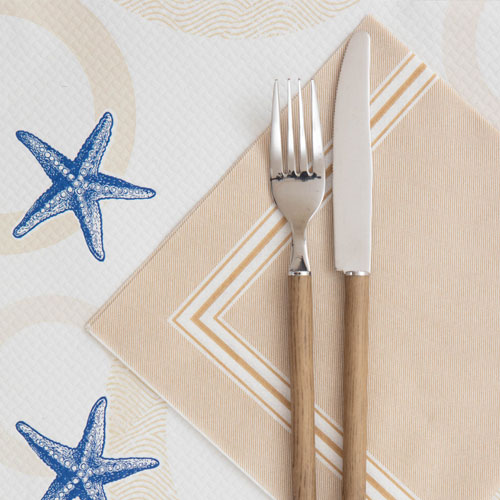 Suport farfurie (placemat) din hartie 30x40 cm, Sea Shell, Fato