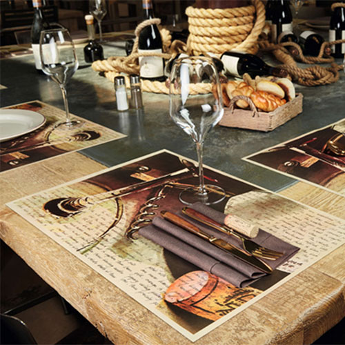 Suport farfurie (placemat) din hartie 35x50 cm, Barrique, Fato