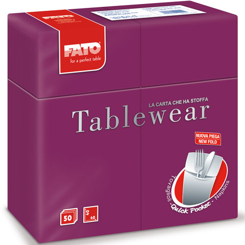 Suport tacamuri cu servetel din airlaid, 40x40 cm, Tablewear, Fato