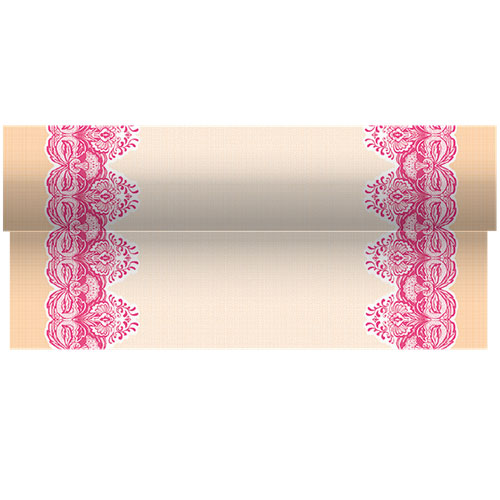Traversa de masa din airlaid 0,40 x 24 m, Bombay, Fato roz 