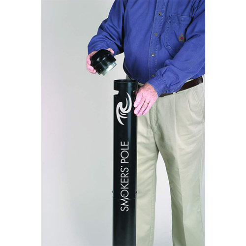 Scrumiera Pole, neagru, Rubbermaid