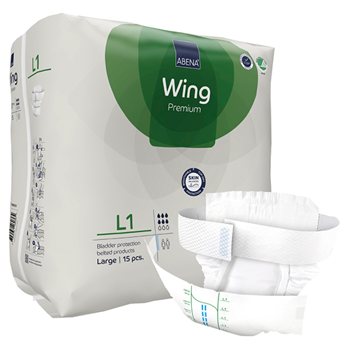 Scutece cu banda, 2050 ml, L1, Abri-Wing Premium, Abena