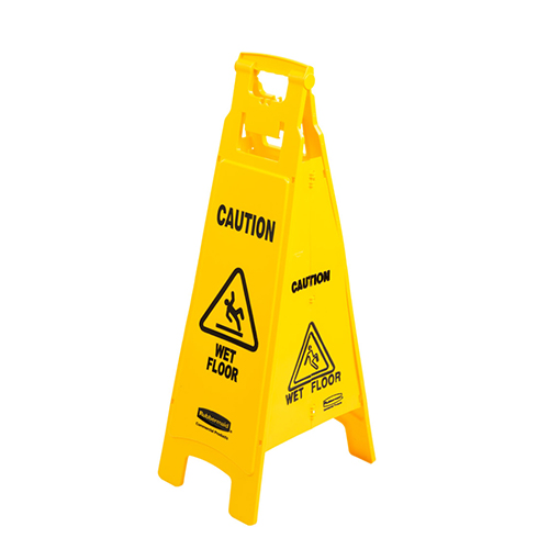 Semn avertizare multilingv podele umede 4 fete, Rubbermaid