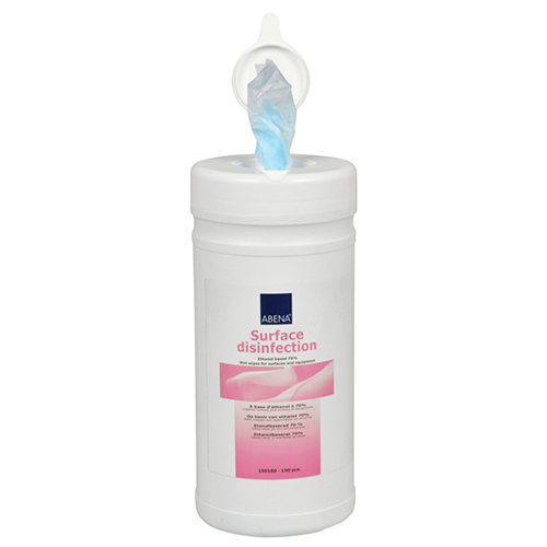 Servetele igienizante pentru suprafete pe baza de alcool (150 buc/cutie), Abena
