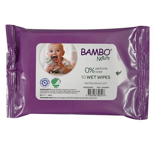 Servetele umede pentru bebelusi fara parfum, Bambo Nature, Abena