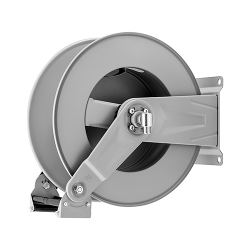 Tambur retractabil din inox pentru furtun 100 m, HR6300 400, Ramex