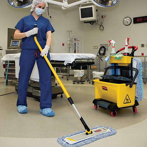 Talpa plat  mop Hygen aluminiu 40 cm, gri, Rubbermaid