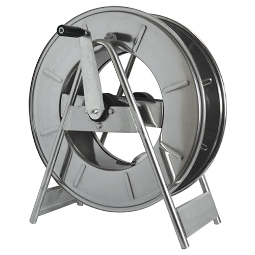 Tambur cu actionare manuala si suport podea din inox pentru furtun 80 m, AVM9110, Ramex inox aisi 304