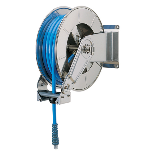 Tambur retractabil din inox pentru furtun 25 m, AV3400, Ramex inox aisi 304