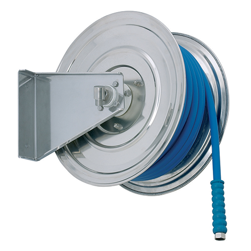 Tambur cu actionare manuala din inox pentru furtun 50 m, AVM9310, Ramex inox aisi 304