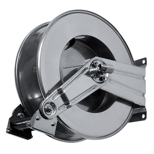 Tambur retractabil din inox pentru furtun 15 m, AV815, Ramex inox aisi 304