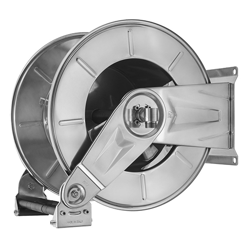 Tambur retractabil din inox pentru furtun 135 m, HR6400, Ramex inox aisi 304