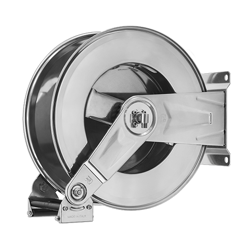 Tambur retractabil din inox pentru furtun 13 m, HR1200 BK, Ramex
