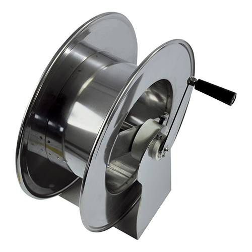 Tambur retractabil cu maner din inox pentru cablu electric 4 x 2.5 mm, 30 m, Ramex
