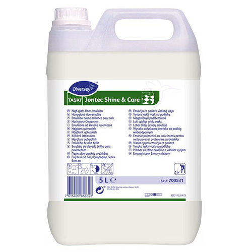 Emulsie polimerica pentru restaurarea si protejarea pardoselilor TASKI Jontec Shine & Care, 5L, Diversey