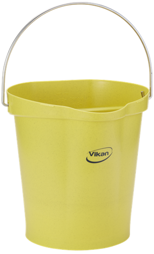 Galeata Hygiene 12 L, metal detectabila,  Vikan galben 