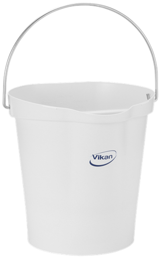 Galeata Hygiene 12 L, metal detectabila,  Vikan alb 