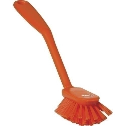 Perie pentru curatat vesela 280 mm, peri medii, Vikan 28cm portocalie 