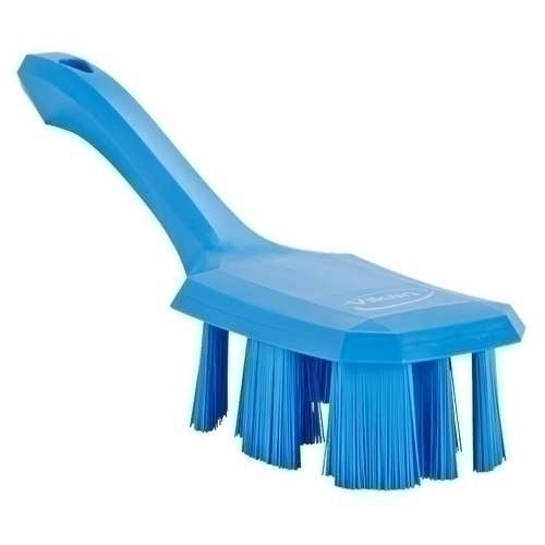Perie UST cu maner scurt si peri duri 260 mm. Vikan, albastru