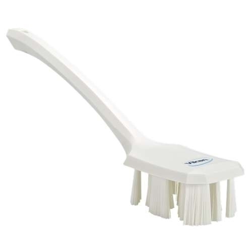 Perie UST cu maner lung si peri duri 395 mm,  Vikan 395 mm alb 
