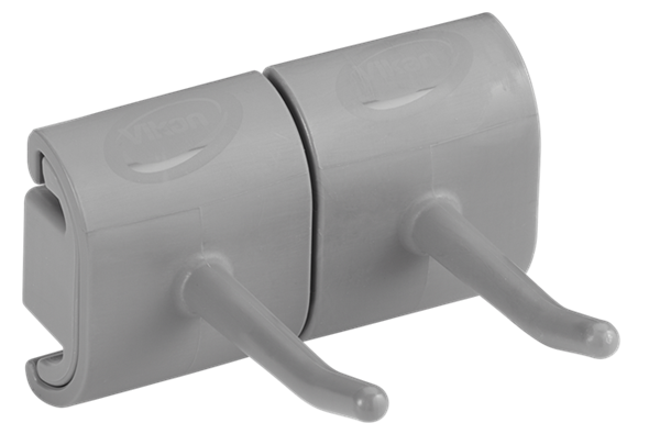 Suport perete (carlig) Hygienic 2 produse 82 mm, Vikan gri 