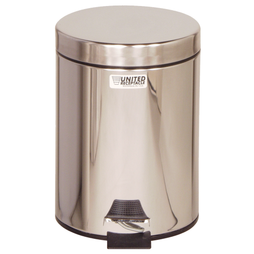 Cos gunoi cu pedala 5.6 L, inox, Rubbermaid, gri