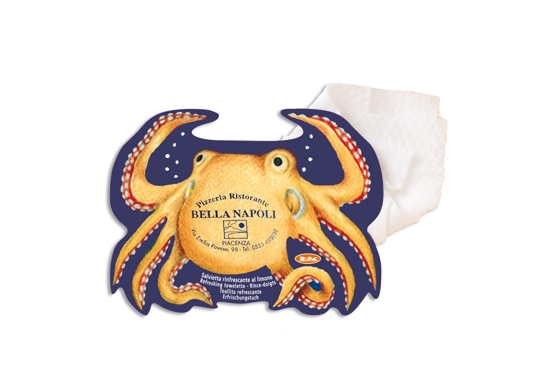 Servetele umede Caracatita, 11 x 7cm, 500 buc, Leone