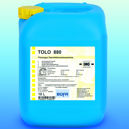 Dezinfectant lichid pe baza de saruri cuaternare de amoniu, 10L,Tolo 880, Bufa