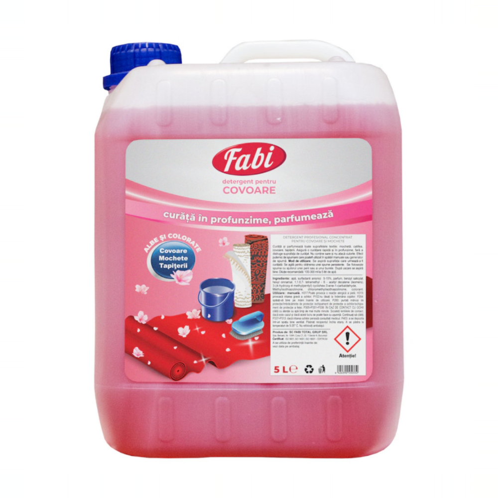 Detergent profesional pentru covor si mocheta, 5 L, Fabi