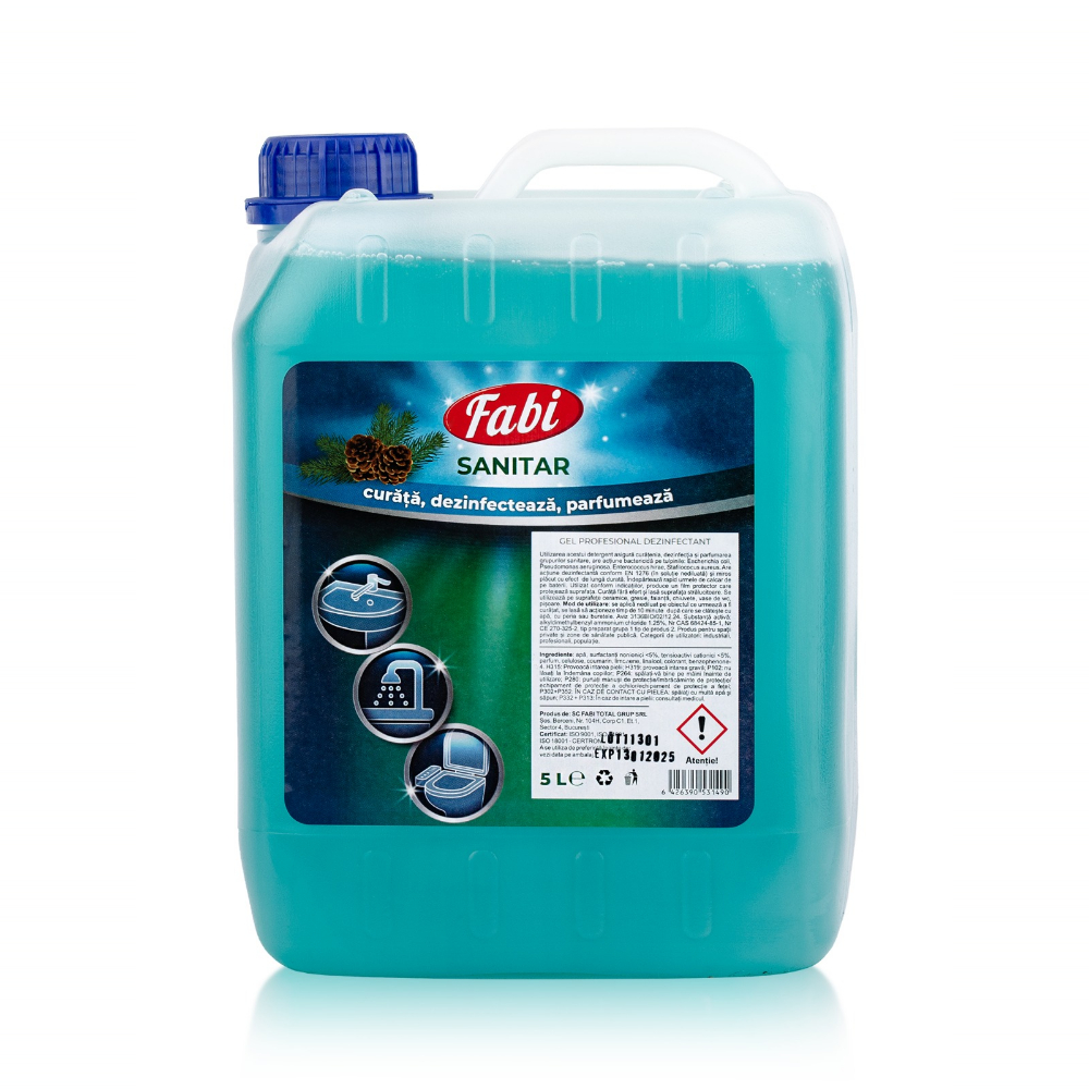 Detergent dezinfectant obiecte sanitare, 5 L, Fabi