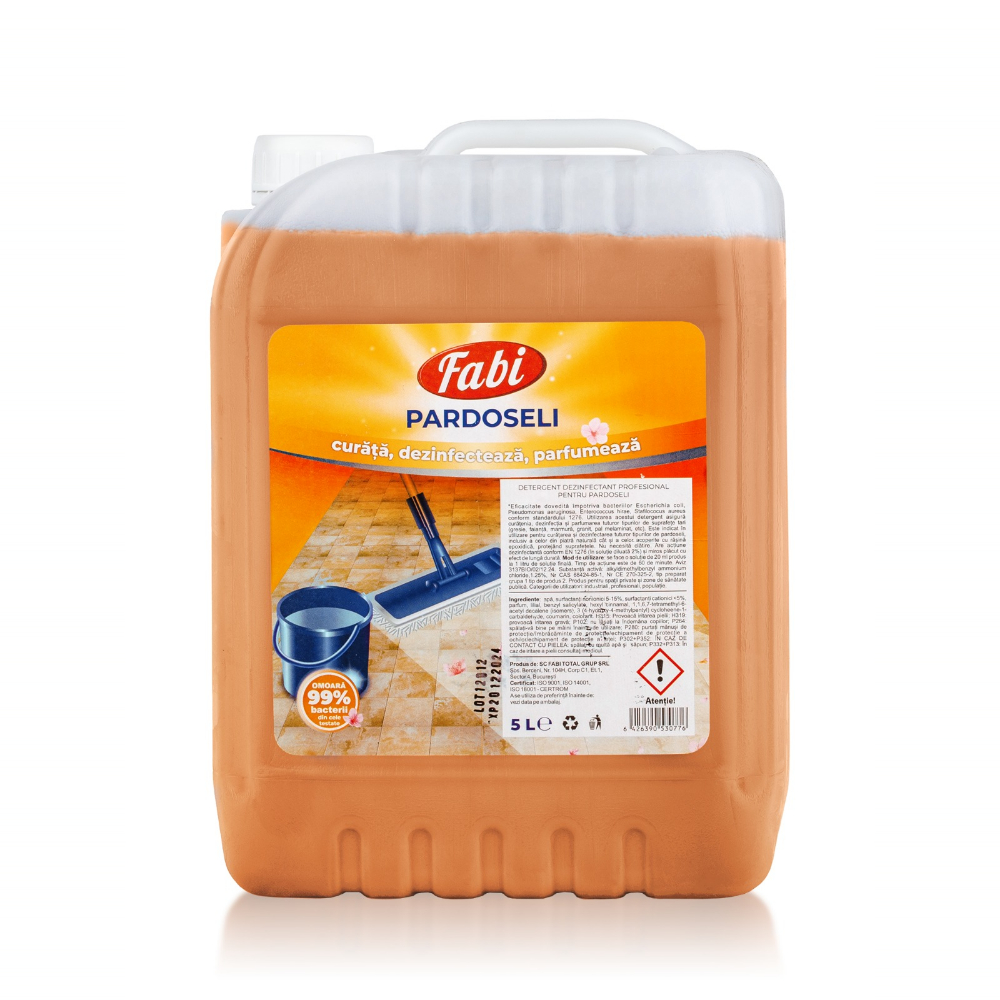 Detergent dezinfectant pentru pardoseli, 5 L, Fabi