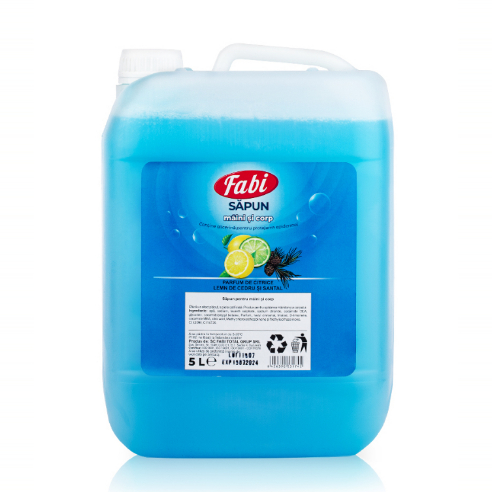 Sapun lichid albastru, 5 L, Fabi