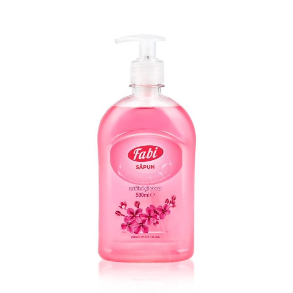 Sapun lichid roz, 500 ml, Fabi