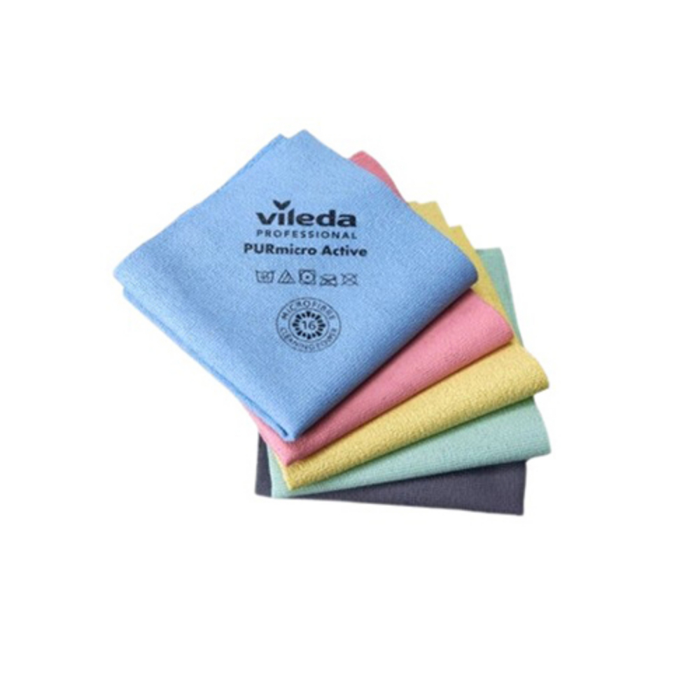 Laveta PurMicro Active, 38 x 35 cm, ( 5 bucati/set), Vileda Professional galben 