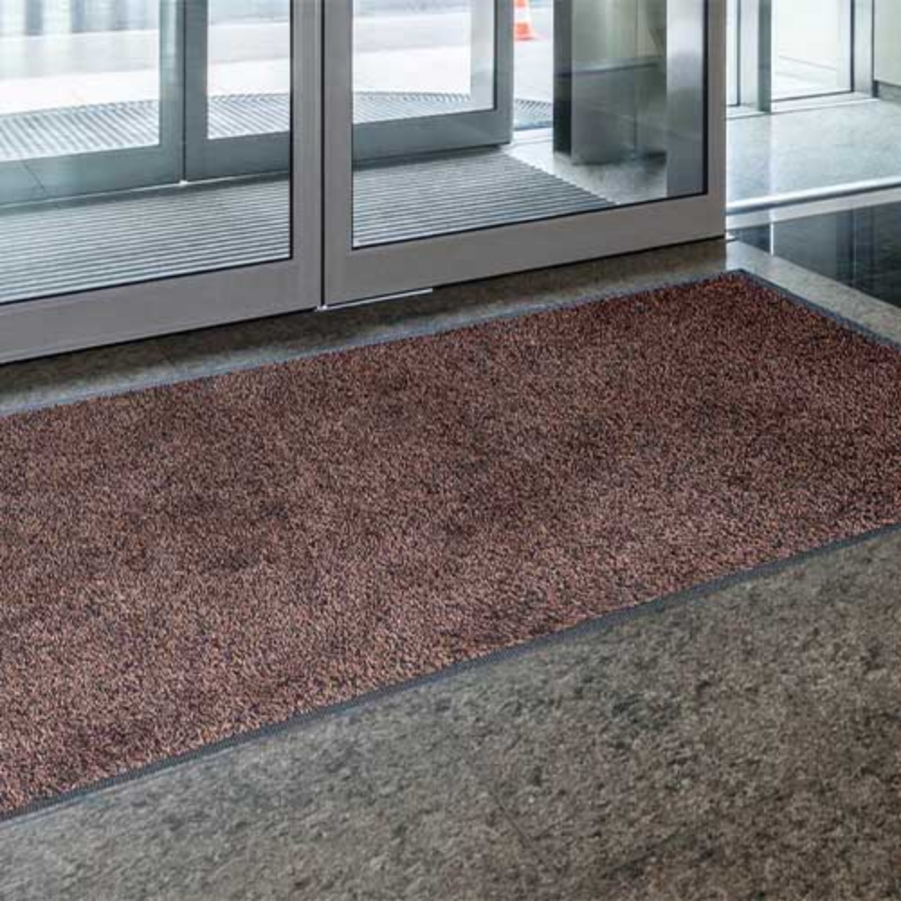 Covoras intrare Entrance, 85x150 cm, maro inchis, Kleen Tex