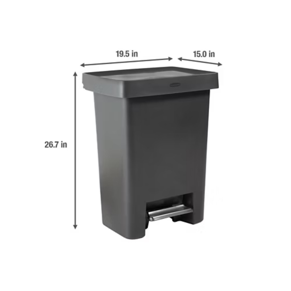 Coș de gunoi de mare capacitate, tip step-on, Rubbermaid