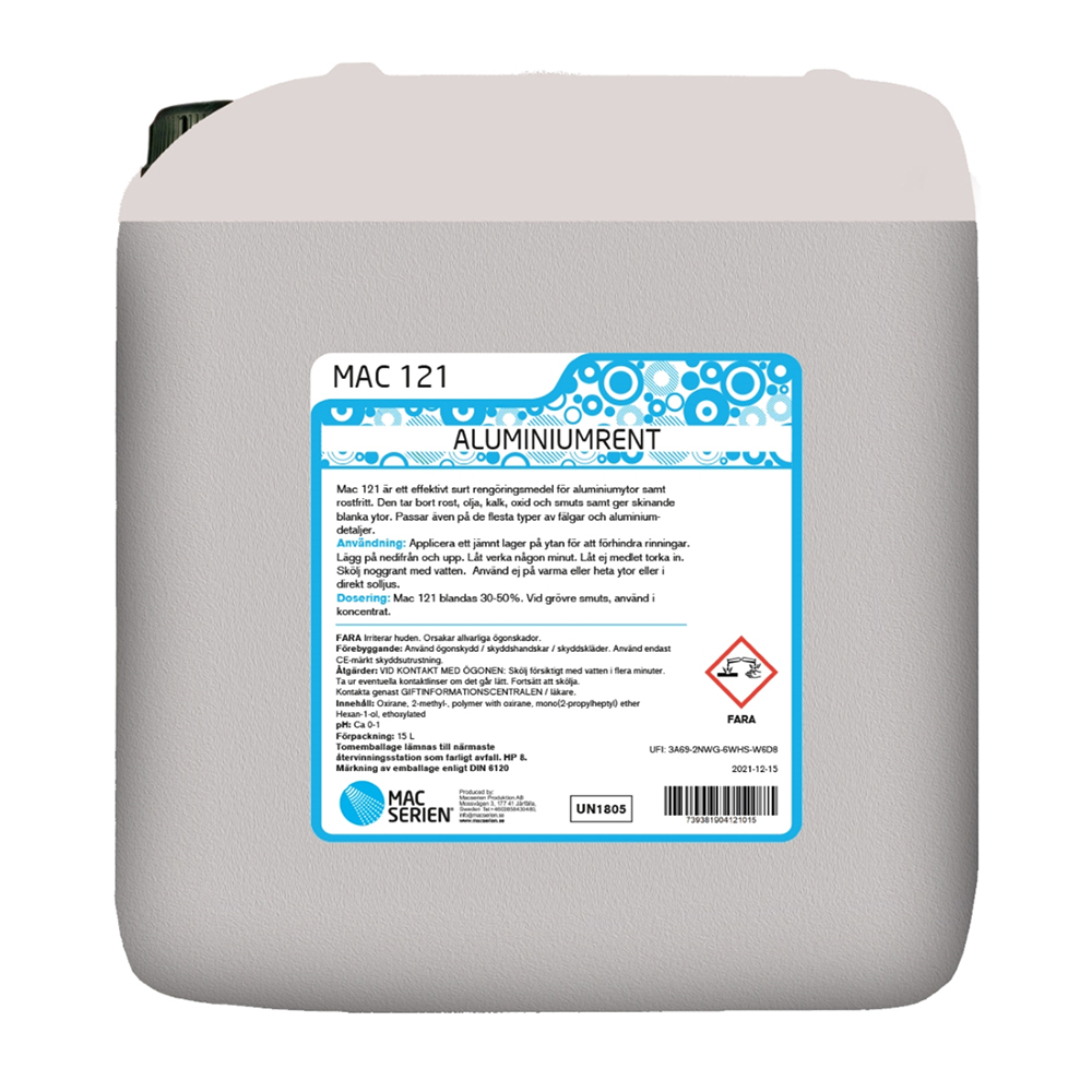Detergent curatare aluminiu MAC 121, can. 16.9 Kg, MacSerien
