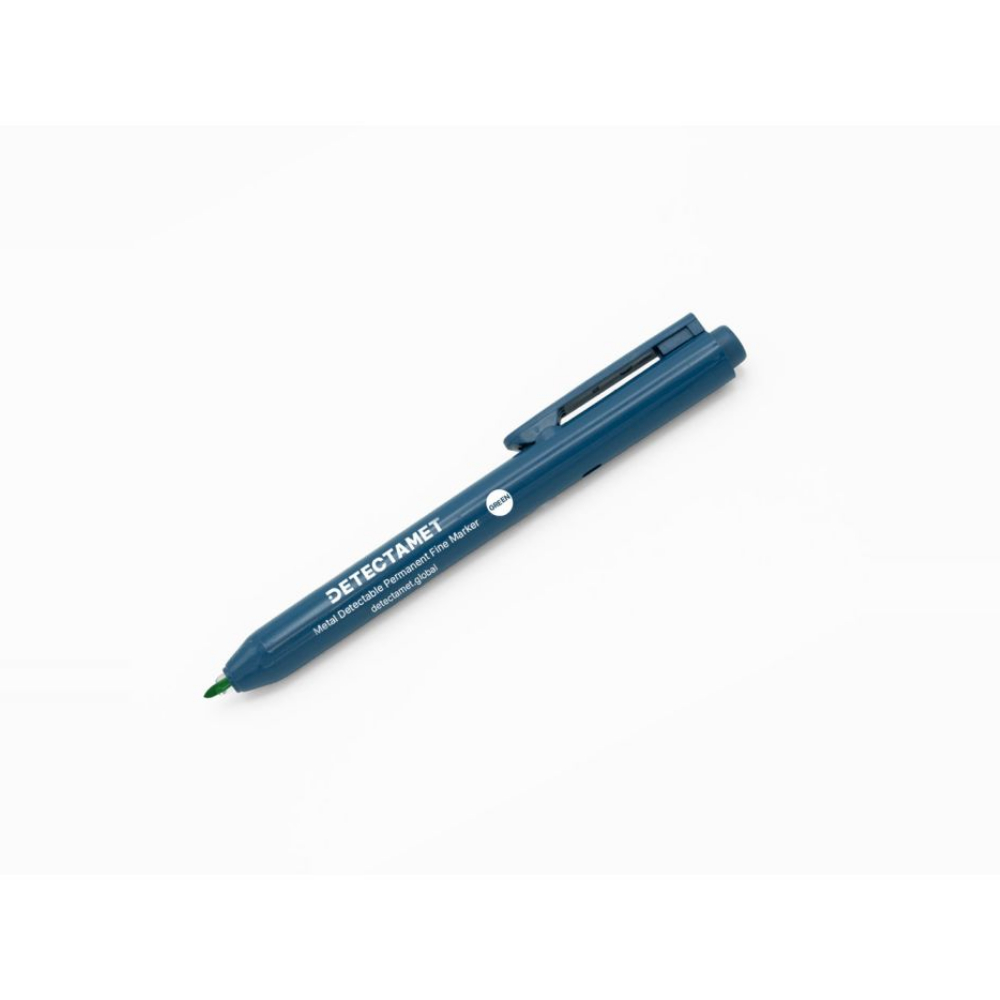 Markere permanente retractabile detectabile cu varf fin, Detectamet verde 