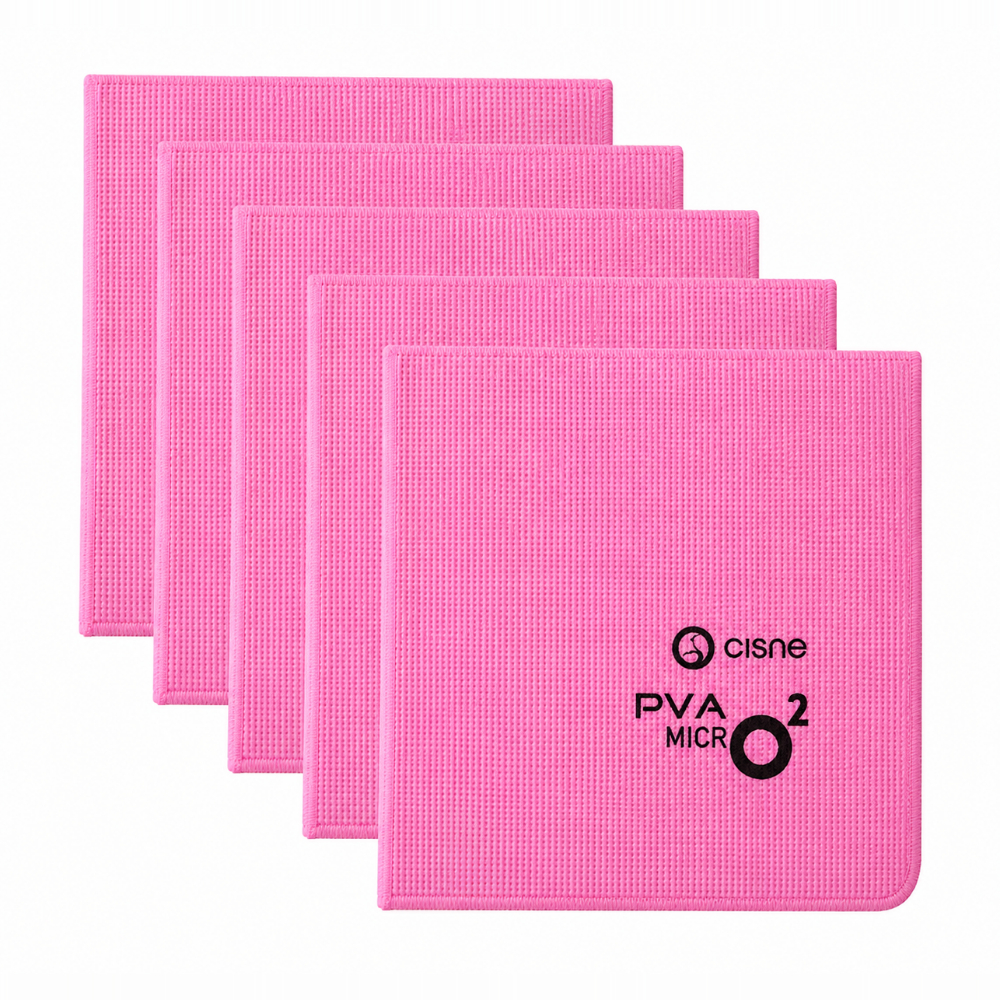 Laveta profesionala din microfibra cu PVA, MICRO2 , 38 x 35 cm , 5 bucati/set, Mopatex roz 